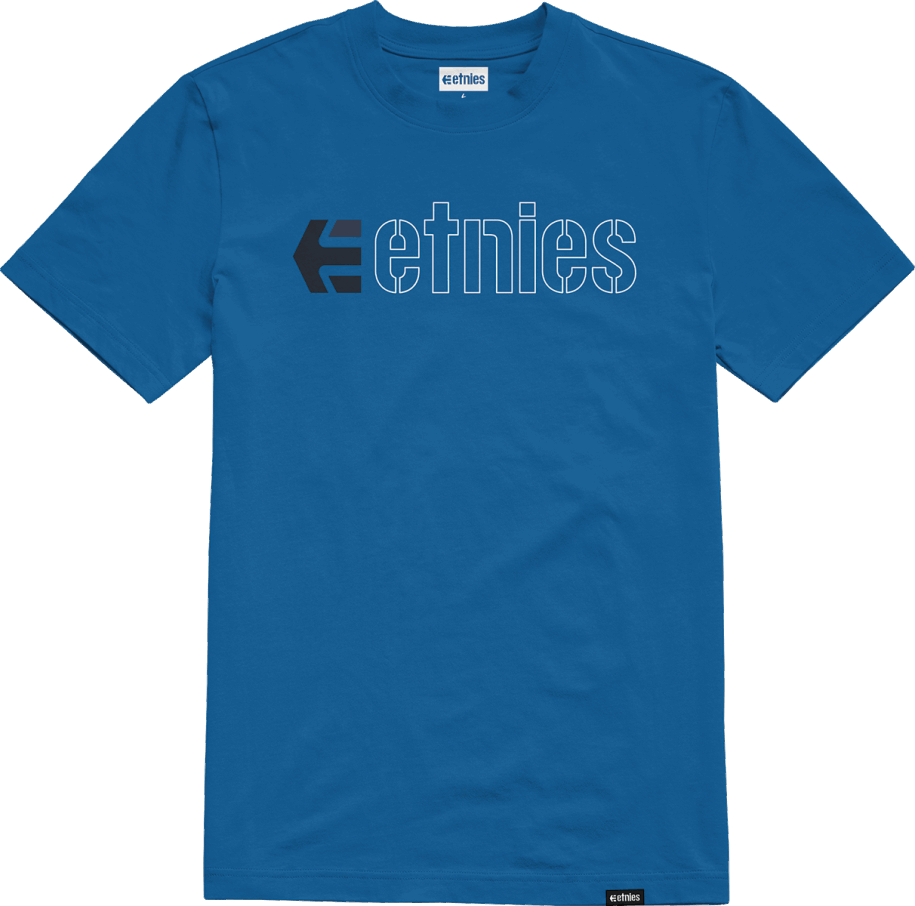 Blå-hvid-marineblå Etnies Ecorp Tee Børn
