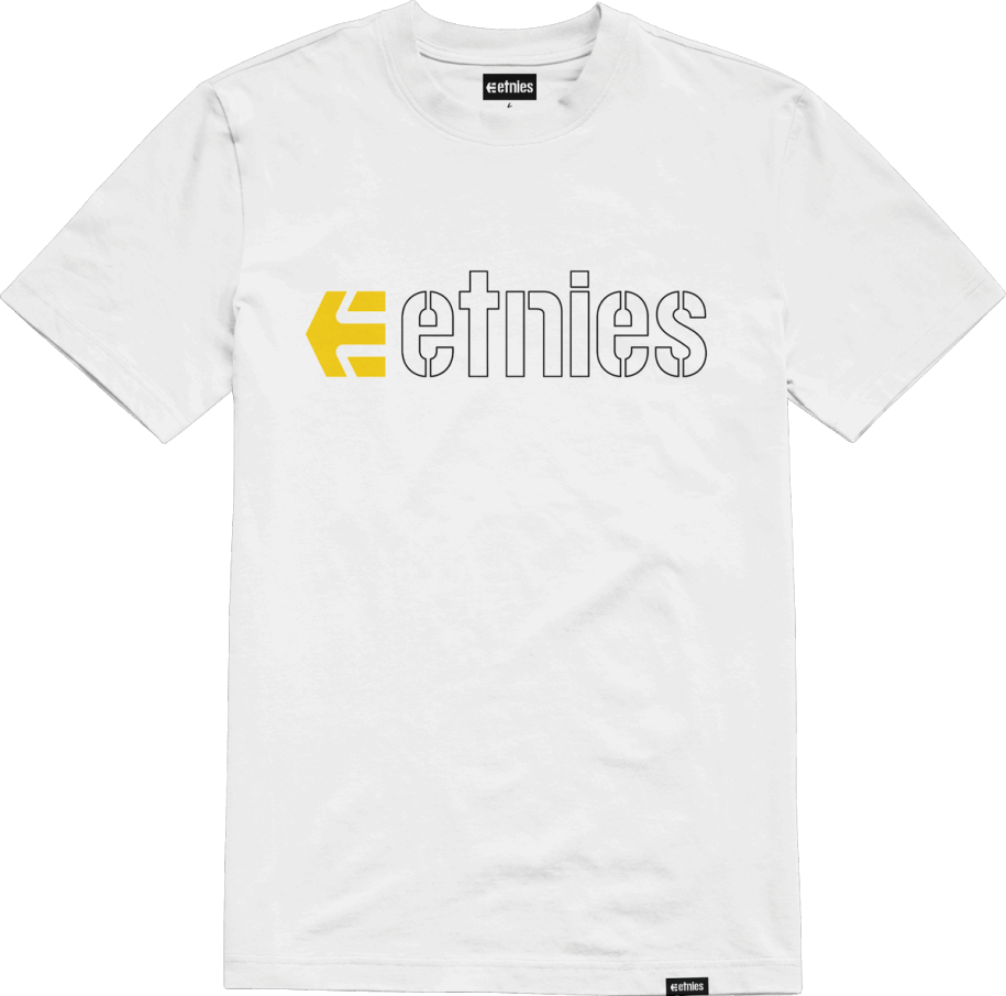 Hvid-sort-gul Ecorp Tee Etnies
