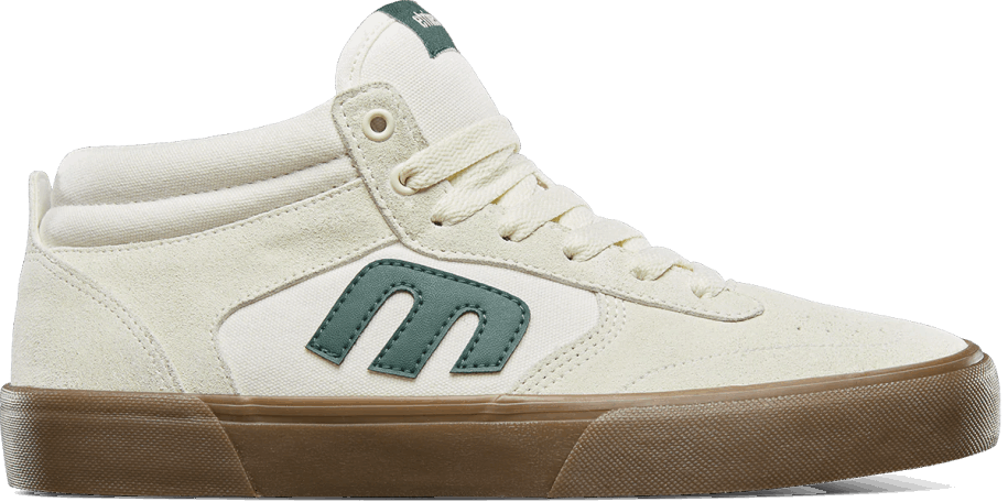 Hvid-grøn-gum Etnies Skår Vulc Mid