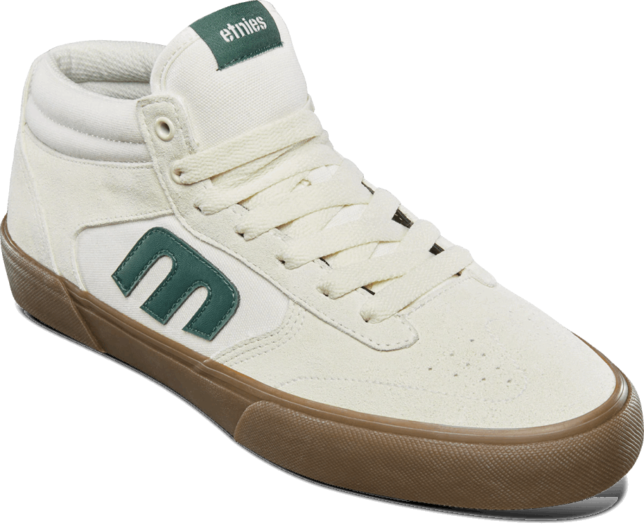 Hvid-grøn-gum Etnies Skår Vulc Mid